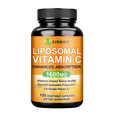 AIRBOY Liposomal Vitamin C 1600mg - High Absorption Liposomal Immune Support Booster