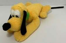 Disney Parks Plush Pluto green collar Mickey Mouse dog Friend lying down laying