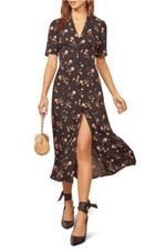 Reformation Rocki Floral Print Shirtdress 6 NWT $218