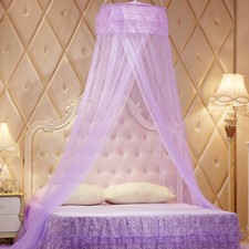 Mosquitera de encaje para cama redonda redes colgadas cifrado princesa cúpula malla toldo decoración