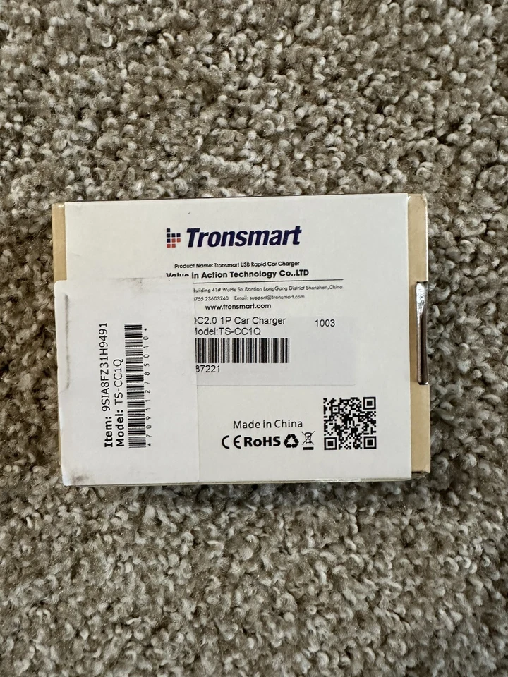 Cargador rápido para coche Tronsmart Qualcomm Quick Charge 2.0 TS-CC1Q Foto 2 de 4