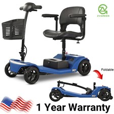 4 Wheels Foldable Electric Mobility Scooter for Seniors Adults 330lbs 20 miles