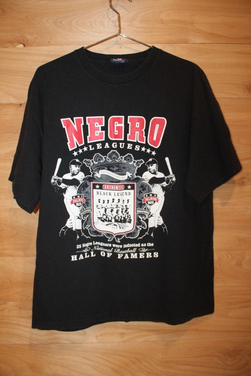NLBM Negro League Baseball Hall of Famers Black Graphic T-Shirt Men’s XL MLB