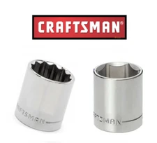 NEW-CRAFTSMAN SOCKETS, 1/4, 3/8 & 1/2" DR. SHALLOW/6 &12 PT- Buy 2 get 1 Free