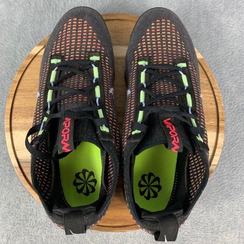 Nike Air VaporMax 2021 Shoes Womens Size 8.5 Black Sneakers Flyknit Multicolor - Picture 8 of 10
