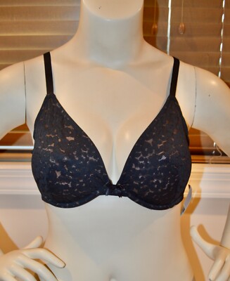 Savage X Fenty Plunge Stretch Underwire Bra Black Size 38D NWT
