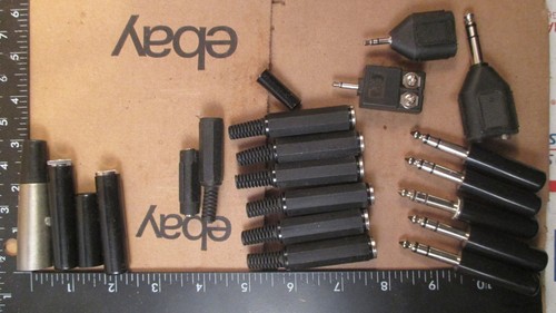 Audio Stereo Microphone  Guitar Cable Plugs Connector Adapter etc
