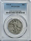 1921 S Walking Liberty G04 PCGS Graded Half Dollar San Francisco Coin 6585
