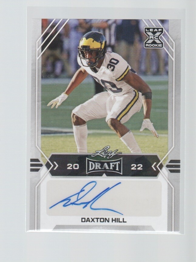 DAXTON HILL 2022 LEAF DRAFT AUTO ROOKIE CARD #BA-DH1 | eBay