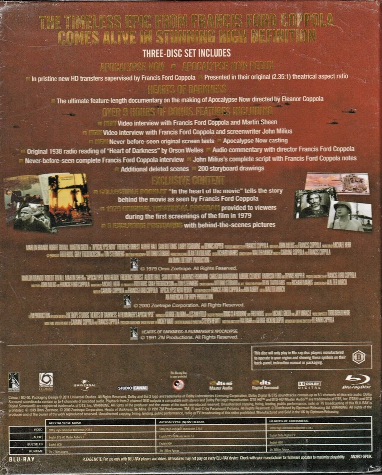 Apocalypse Now / Redux / Heart of Darkness ~ New/Sealed Blu-ray B Boxset Booklet - image 2 of 4