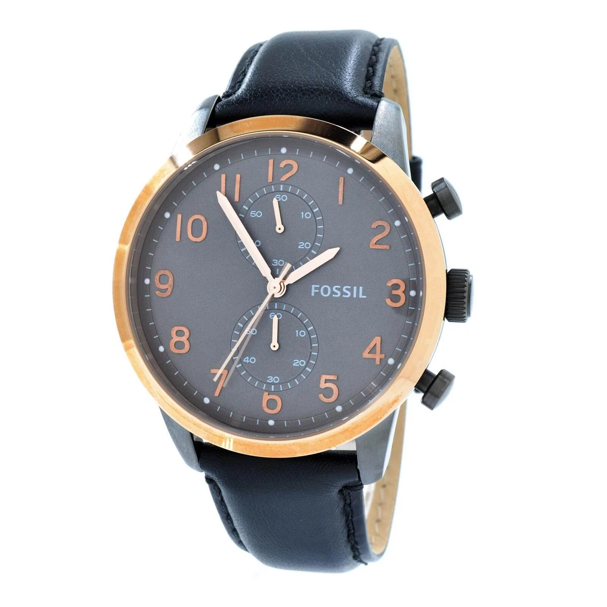Fossil Men s Watch Townsman Quartz Chronograph Grey Dial Leather