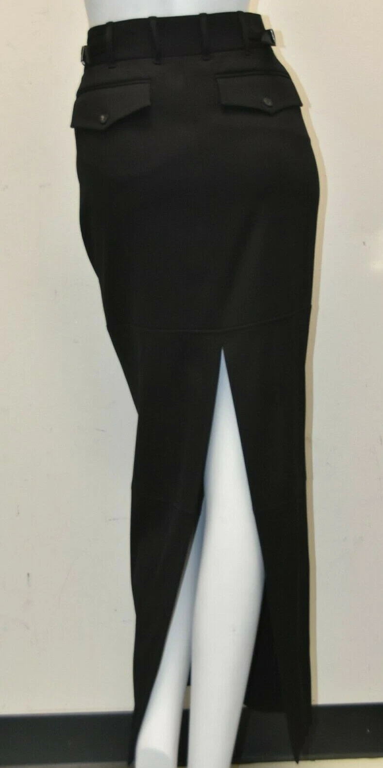 NEUF Gucci by Tom Ford Maxi Long Noir LAINE CEINTURE ED Arrière Haute Fente RARE 42