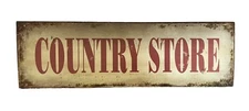 Country Store Metal Sign Tin Rustic Distressed Reproduction 11.5”x5.5”