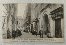 CARTOLINA CAPUA CASERTA TORRE LONGOBARDI PALAZZO AZZIA FARMACIA ANIMATA VG 1916