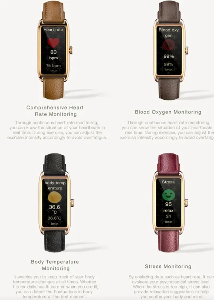 Fashionable smartwatch for women, over 12 sports modes, zinc alloy MLA-T0027C - Image 4 of 4