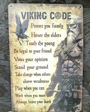 Handmade Metal wall Decor Viking Code Pagan Witch Alter Home Wicca Family 