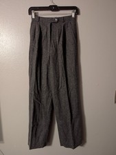 Vintage Pant-Her Women  s Gray Wool Pleated Trousers Pants Size 5/6 Lined