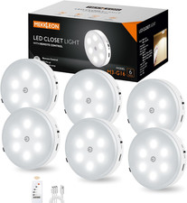 Puck Lights with Remote Control,1000Mah Rechargeable under Cabinet Lighting,Led