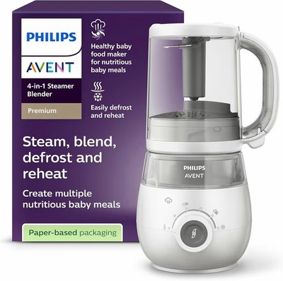 Philips Avent SCF883 01 4in1 Dampfgarer Mixer Babynahrung Babybrei Premium Weiss