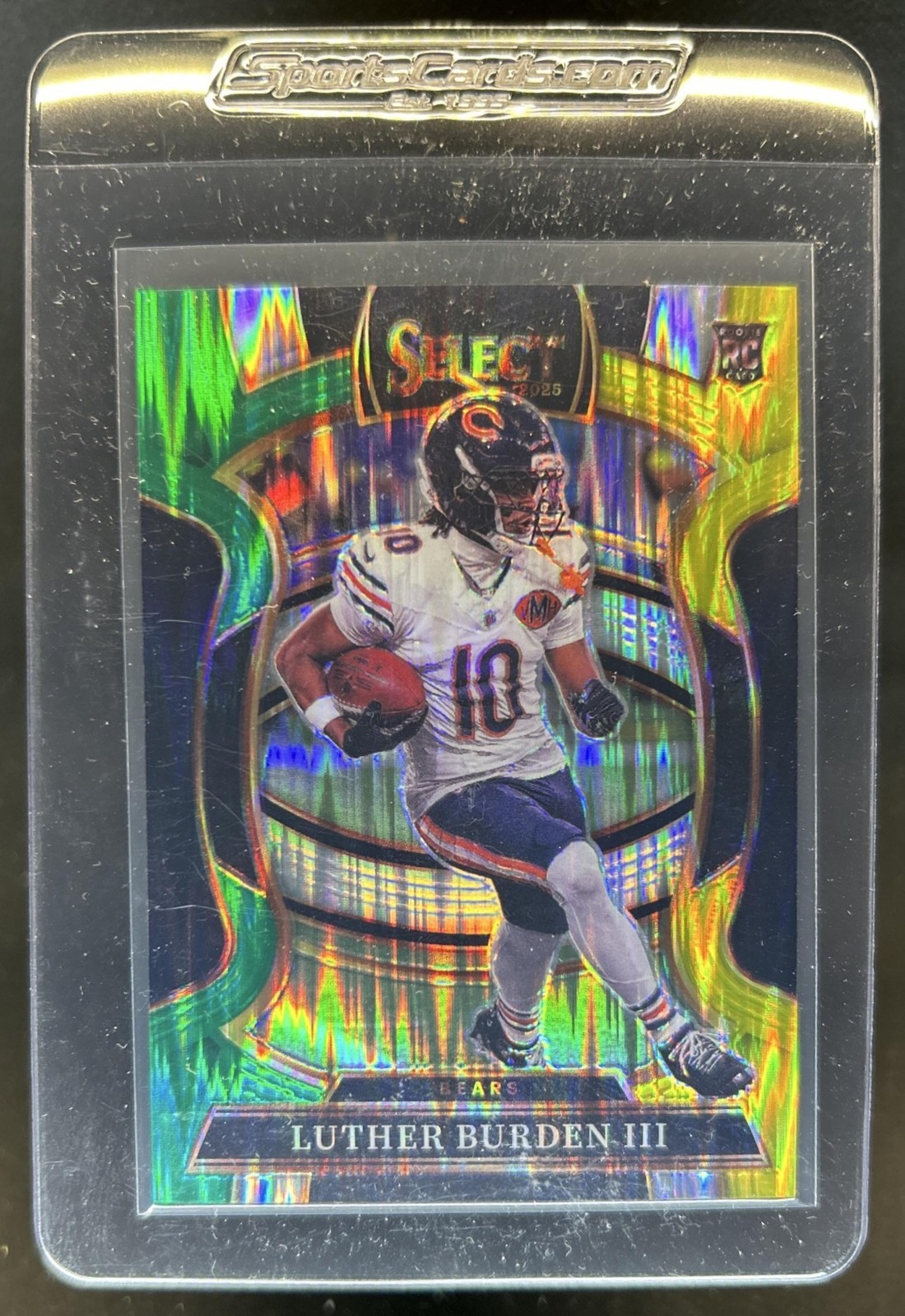 2025 Select Luther Burden III Concourse Green and Yellow Prizm Shock RC #72