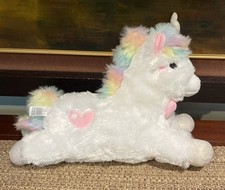 FAO Schwarz Musical Unicorn Plush Lights Up Rainbow Stuffed Animal 16 NWOT