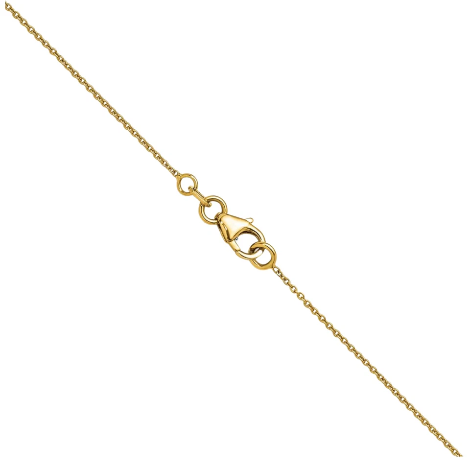 18K Solid Two Tone Gold Lab Diamond Stations Chain Necklace - Image 3 of 4