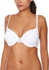36D - New After Eden Underwired Women's Double Gel Push UP T-Shirt Bra White 36D