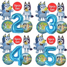 Bluey balloons bluey bingo birthday balloon set foil & latex party decorations