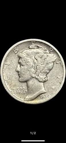 Mercury Dime 1936-D XF Silver