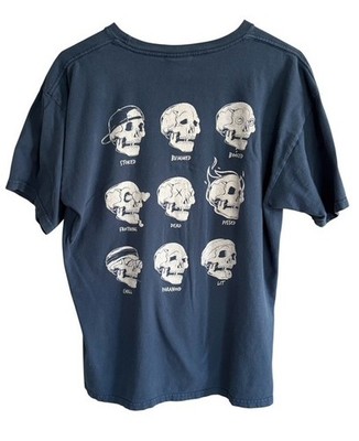 A LOST CAUSE Large T-Shirt SKULLS Pissed Chill Lit Dead Paranoid
