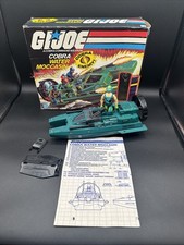 GI JOE COBRA WATER MOCCASIN 1984 W  BOX AND BLUEPRINTS AND FIGURE COPPERHEAD