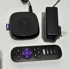 Roku 3 Media Streamer 4200X 3rd Generation, Black with Power Cord & Remote