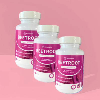 #ad 3PCS Rosabella Organic Beet Root 60 Capsules Natural Energy Boost Blood Pressure $22.87