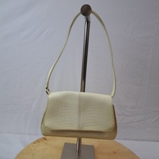 Liz Claiborne Womens Beige Crocodile Pattern Shoulder Bag Handbag Lined