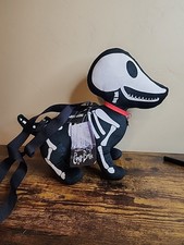 Tim Burtons Corpse Bride Plush Scraps Dog Skeleton Purse Strap Crossbody Bag