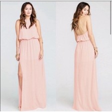 SHOW ME YOUR MUMU Heather Frosty Pink Halter Dress Medium