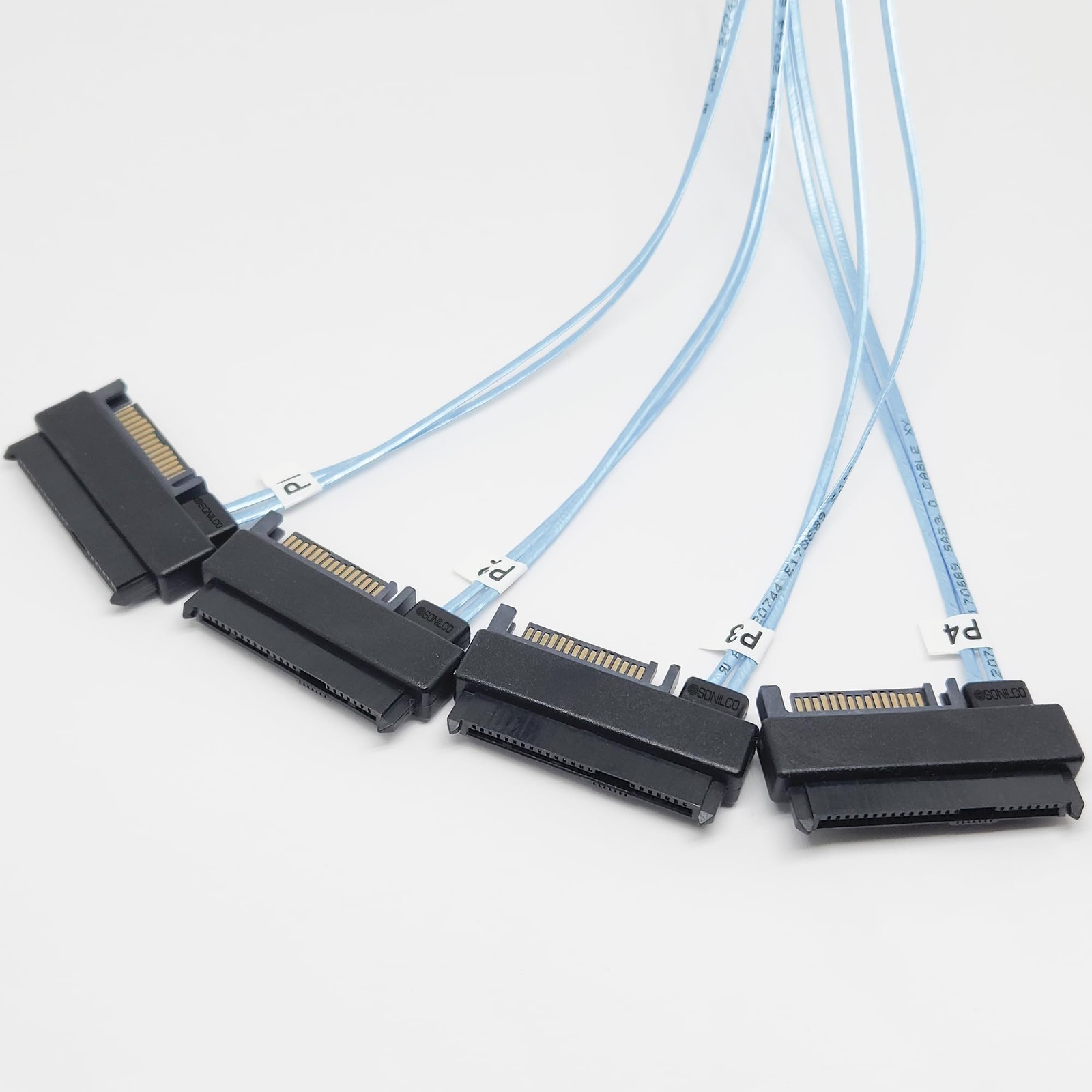 Sonilco Mini SAS Cable SFF-8643 to 4x SFF-8482 HDD Storage Adapter 0.5m