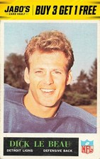 1965 Philadelphia #64 Dick LeBeau Vintage Football Card Cowboys Rookie. rookie card picture