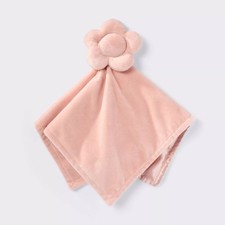Cloud Island Velvet Satin PINK FLOWER Security Blanket Baby Toy Lovey Target
