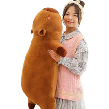 45cm Kawaii Capybara Plush Toy Long Stuffed Animal Body Pillow Soft Kids Gift