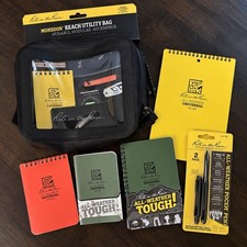 Lot Of 6 Rite In The Rain Notebook Utility Bag Waterproof All Weather Pens