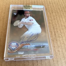 2018 Topps Clearly Authentic AUTO ROOKIE Victor Arano RC #CAA-VA Baseball (f3)
