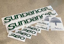 Sea Ray Sundancer Decal Kit 4-Pak GREEN and SILVER + Model Number FREE SHIP!