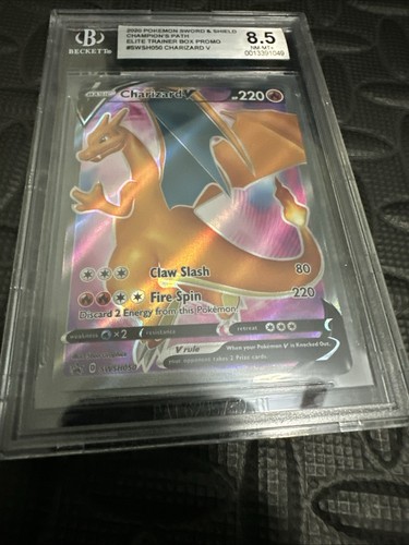 Pokémon 2020 Sword & Shield Champion’s Path EtbPromo Charizard V Swah050 BGS 8.5