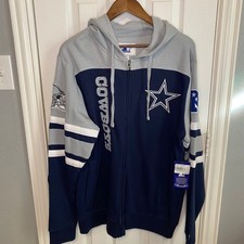 Starter NFL Dallas Cowboys Jacket Men's Large Navy NWT Extreme Full Zip Hoodie