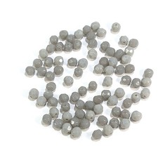 Grey Opal Traditional Czech Fire Polished Round Faceted Glass Beads 6mm 8mm