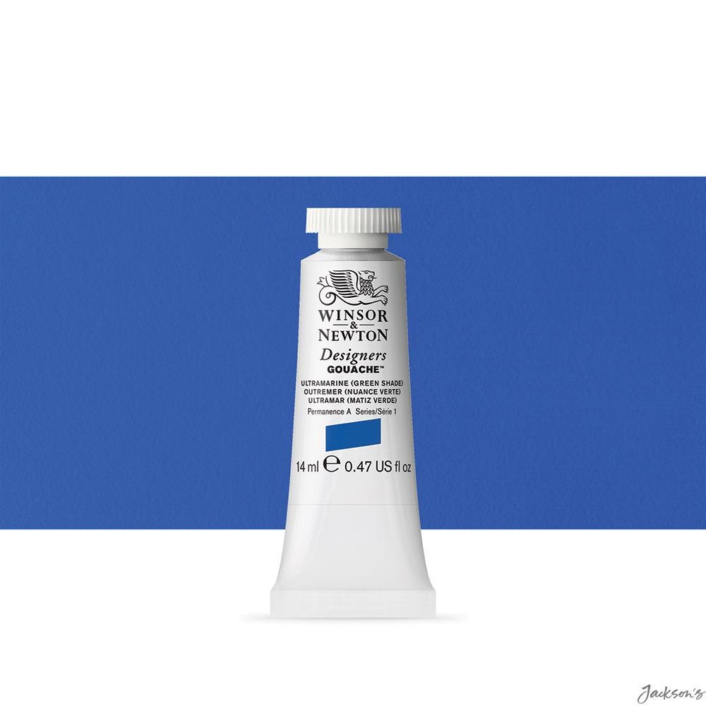 Winsor & Newton Designers Gouache Paint Tube 14ml Ultramarine Green Shade Art...
