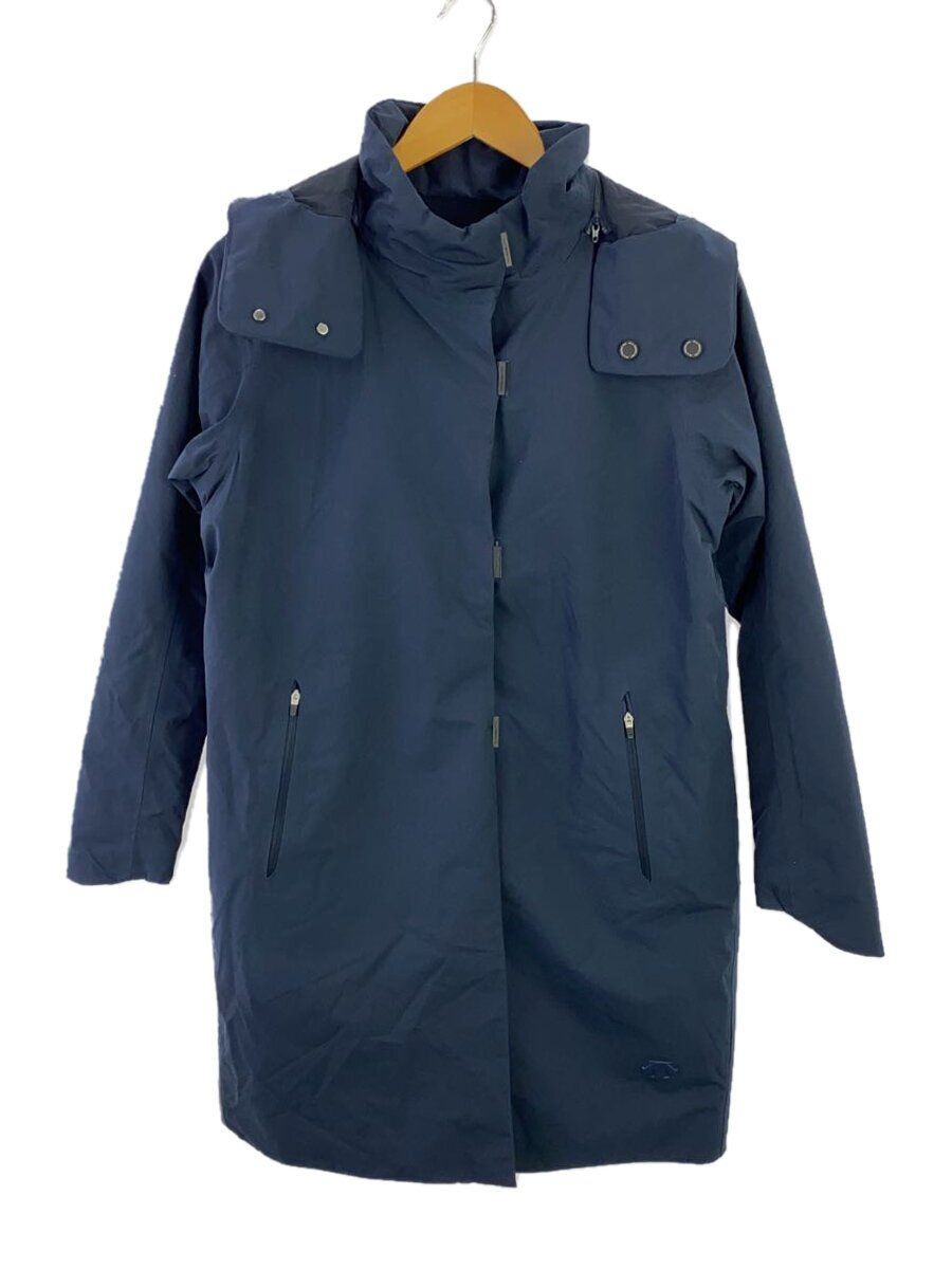 DESCENTE altra giacca S poliestere blu navy tinta unita DAWQGC49 usata