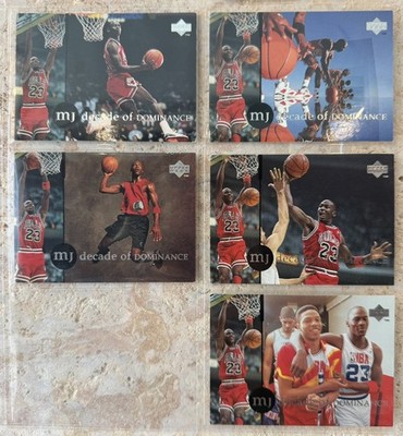 1998 Michael Jordan Decade of Dominance 5 Card Lot Upper Deck Chicago Bulls!!