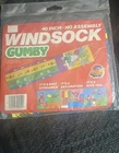 VTG 1987 Hasbro Gumby 40” No Assembly Windsock Kite Tail Streamer